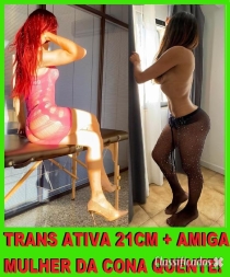 TRANS ATIVA + AMIGA MULHER DA CONA QUENTE