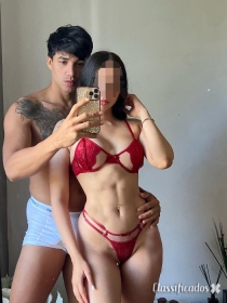 Linda morena e seu macho